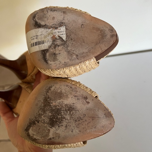 Report Signature Lucie 2 Platform Raffia Sandals Size 6 - Picture 12 of 12